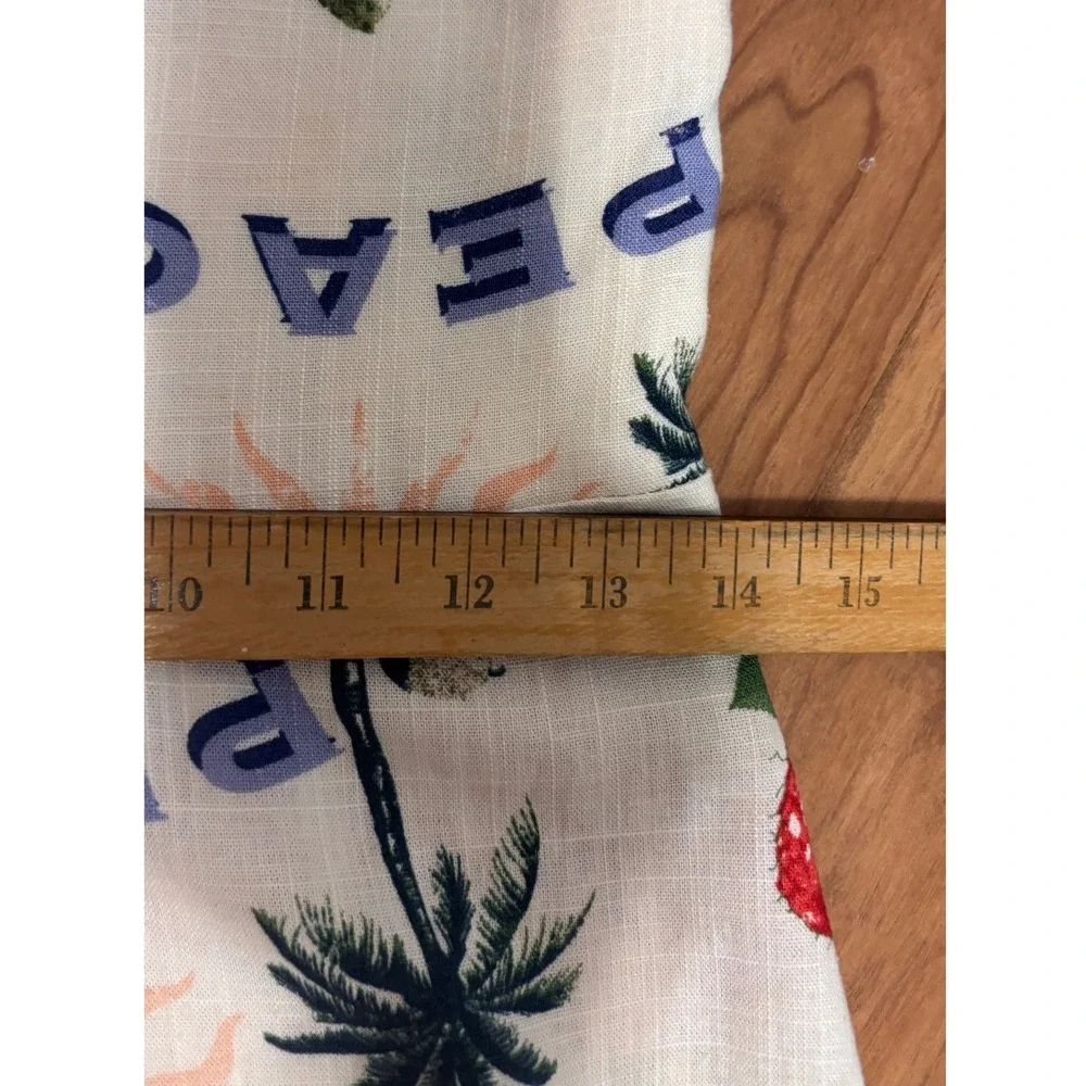 Anthropologie Paper Heart Fresh Fruits Maxi Dress Womens 4 Tropical Linen Blend - Picture 7 of 11